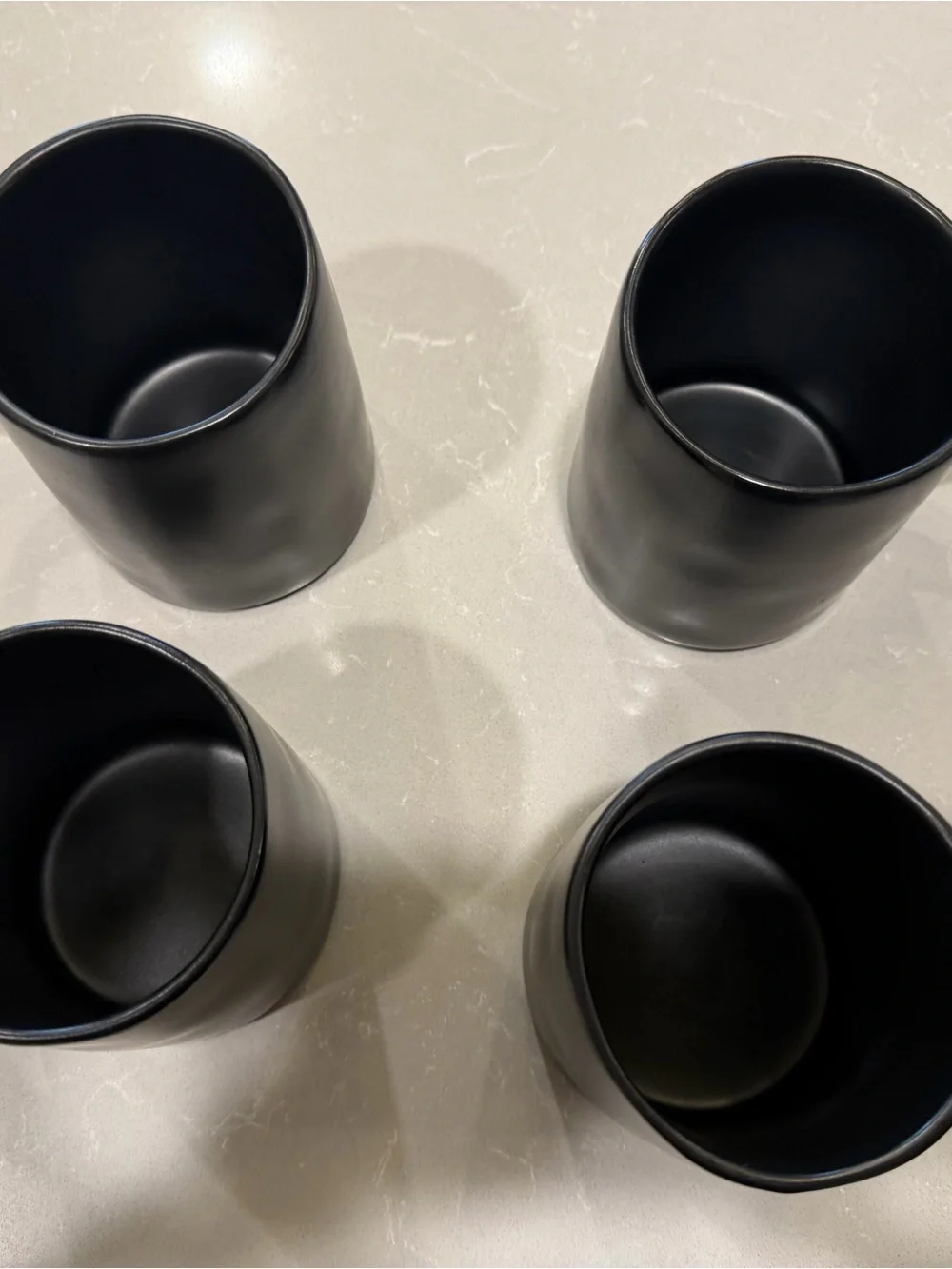 Hearth & Hand Matte Black Ceramic Mugs - Set of 4